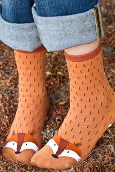 Fox Slipper Socks | Sock Dreams Fox Slippers, Kilt Socks, Fox Socks, Half Socks, Plus Size Tights, Tabi Socks, Sweater Socks, Funky Socks, Toddler Socks