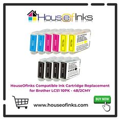 four compatible ink cartridges for brother lj - 1010k