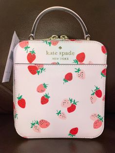 Kate Spade Strawberry, Vanity Bag, Baskets Nike, Wild Strawberries, Novelty Bags, Luxury Purses