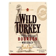 the label for wild turkey bourbon