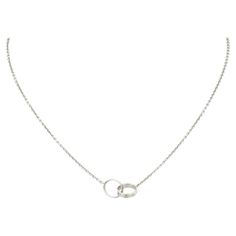 Cartier Love Necklace White Gold, White Gold Jewelry Aesthetic, White Gold Jewelry Necklaces, Cartier Love Necklace, Accessories Png, Sliver Necklace, Love Rings, Cartier Necklace, Necklace White Gold