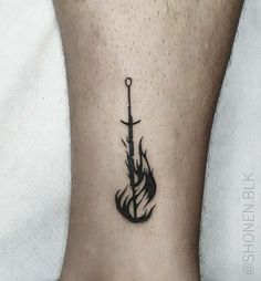 an anchor tattoo on the ankle