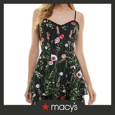 out of stock Floral Embroidered Dress, Studio City, Junior Outfits, Dresses For Teens, Junior Dresses, Sweetheart Neck, Embroidered Dress, Fitness Inspo, Fit & Flare