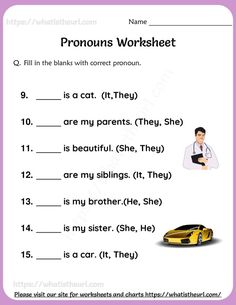 a worksheet with the words in english