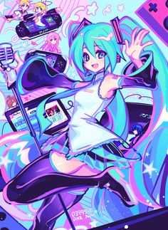 Project Diva, Art Inspiration Drawing, Hatsune Miku, Vocaloid, Beautiful Art, Diva, Singing, Art Inspiration