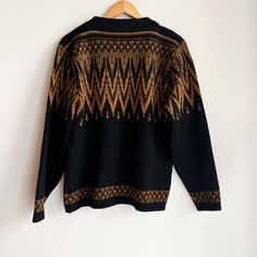 This vintage Norvyk sweater is a must-have for any fashion-forward man. The multicolor fairisle pattern and boatneck design make it a stylish addition to any wardrobe. Its size L and regular fit make it a comfortable option for any occasion.  The sweater is made of pure virgin wool, ensuring its quality and durability. Its pullover style is easy to wear and perfect for layering. Add this classic piece to your collection today. Great vintage condition. P2P: 22" Sweaters Vintage, Fair Isle Pattern, Pullover Sweater Women, Women Pullover, Fair Isle, Pullover Styling, Orange Black, Sweater Outfits, Pullover Sweaters