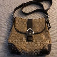 Brown Coach Bag. Beautiful Condition. Never Used. Strap Can Be Worn Two Ways. Nwot Beige Coach Bag With Snap Closure, Coach Beige Bag With Snap Closure, Brown Coach Bag, Brown Coach, Bags Coach, Free Money, Coach Bag, Coach Purses, Cloth Bags