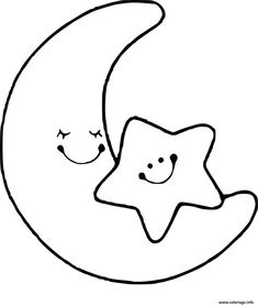 the moon and stars are smiling together