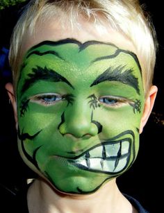 Boy Halloween Makeup, Twist Balloons, Hulk Costume, Halloween Costumes Kids Boys, Face Painting Easy, Kids Face Paint, Halloween Makeup Scary