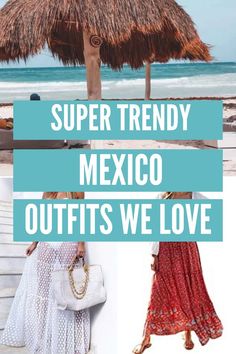 two pictures with the words super trendy mexico outfits we love