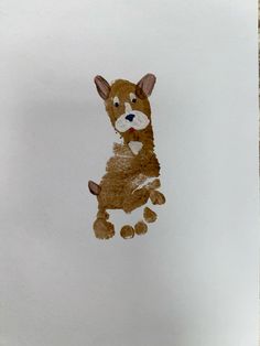 a drawing of a dog is shown on a piece of paper