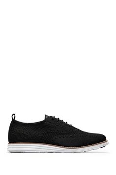 Pull off a versatileensemble in this solid, laced oxford sneaker.Sizing: True to size. B=standard width. Round toe. Lace-up vamp. Contrast construction. Back pull-tab. White sole. Imported Lace Oxfords, Oxford Sneakers, Wingtip Oxford, Cole Haan Zerogrand Oxford, Pull Off, Black Knit, Womens Oxfords, Up Styles, Cole Haan