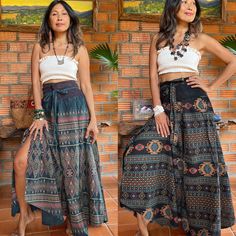 Bohemian Pants For Summer Festivals, Bohemian Style Pants For Summer Festivals, Casual Boho Print Pants For Festivals, Casual Boho Print Festival Pants, Casual Cotton Wide Leg Pants For Festivals, Bohemian Cotton Wide-leg Harem Pants, Bohemian Beach Cotton Pants, Bohemian Wide-leg Pants With Boho Print, Traditional Summer Festival Bottoms