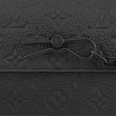 LOUIS VUITTON® - Steamer Wearable Wallet - Black Black Wallets With Engraved Logo For Everyday Use, Designer Black Wallet With Engraved Logo, Designer Black Wallets With Engraved Logo, Designer Black Wallet On Chain For Business, Modern Black Wallet On Chain For Business, Modern Black Business Wallet On Chain, Monogram Pattern, Luxury Wallet, Mcm Wallet