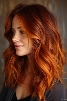 Red Roots Copper Ends, Ginger Hair With Orange Highlights, Split Red Hair, Ombre Hair Caramel, Fine Hair Styles, Brown Strands, Bright Copper Hair, Natural Grey Hair, Copper Brown Hair Color