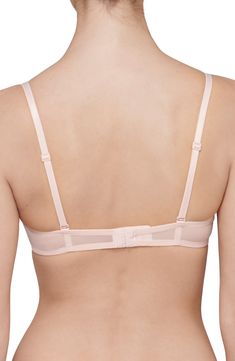 This French-designed bra is made from lightweight tulle that's intricately embroidered with sparkling florals and scalloped trim. The full-coverage plunge silhouette supports and shapes the bust, while a convertible back let's you wear it classic or crisscrossed. 54% polyamide, 40% polyester, 6% elastane Hand wash, line dry Imported Sheer Underwire Bra For Wedding, Wedding Sheer Underwire Bra, Wedding Underwire Sheer Bra, Delicate Fitted Bra With Delicate Straps, Lace Bra With Adjustable Straps For Wedding, Lace Wedding Bra With Adjustable Straps, Wedding Lace Bra With Adjustable Straps, Sheer Fitted Wedding Bra, Elegant Sheer Low-cut Bra