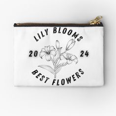 lily blooms are best flowers zipper pouch