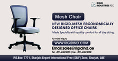 an advertisement for a new office chair