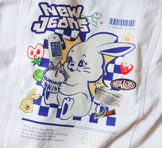 New Jeans T Shirt Kpop, Newjeans Tshirt Design, New Jeans Shirt Design Kpop, Newjeans Shirt Design, New Jeans Shirt Kpop, Y2k Clothing Design, Y2k Tshirt Designs, New Jeans Merch, Y2k Shirt Design