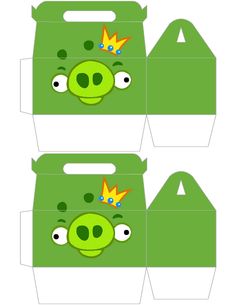 a green box with angry birds on it