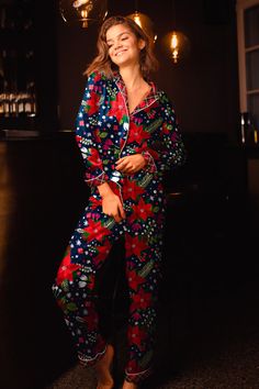 The latest in our womenswear collection, this two-piece set is one of our current faves for the upcoming loungewear season! International Clothing, Wrinkle Remover, Two Piece Sets, Two Piece Outfit, Long Pants, Poinsettia, Pajamas Women, Pajamas, Lounge Wear