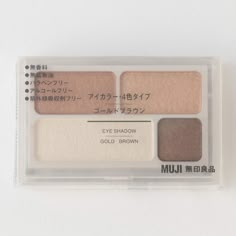 Details: Brand: Mujirushi Ryohin Size: 1.0cm x 4.0cm x 6.0cm Weight: 20g Japan Makeup Products, Japanese Makeup Products, Korean Makeup Products, Brown Eyeshadow Palette, Japan Makeup, Y2k Makeup, Swag Makeup, Neutral Eyeshadow, Japanese Makeup