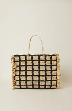 BTB Hampton Tote | Katel Home Woven Raffia, Sustainable Home, Weekend Getaway, Large Tote, Sales Gifts, The Hamptons, Large Size, Final Sale, The Globe