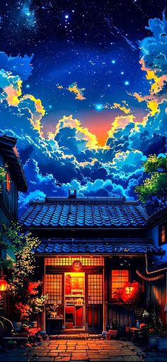 Japanese Pop Art, Iphone Wallpaper Hd Nature, Scenery Background, Cool Backgrounds Wallpapers, Cool Wallpapers Art, Sky Art, Cool Anime Pictures, Night Sky Photos, Dreamy Art