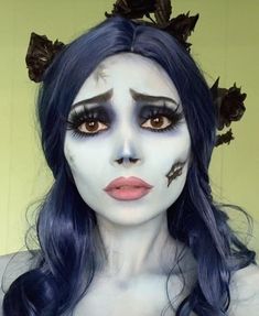 Halloween Makeup Corpse Bride, Corpse Bride Face Paint, Corps Bride Makeup, Corpse Bride Costume Couple, Tim Burton Halloween Makeup, Tim Burton Inspired Makeup, Tim Burton Aesthetic Makeup, Halloween Makeup Tim Burton, Corpse Bride Makeup Easy