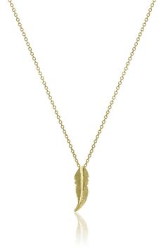 Necklace Feather 14K Gold - Sophie Simone Designs Gold Feather Necklace, Free As A Bird, A Wing, Gold Feathers, Always Remember You, Feather Necklaces, In Peace, Necklace Handmade, Always Remember