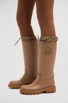 Brown Kickstream High Rain Boots - Boots for Women | Moncler US High Rain Boots, Boots For Women, Brown Boots, Rain Boots, Womens Boots, Free Delivery, Online Store, For Women, Boots