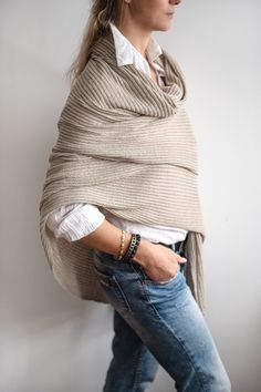 Knit Linen Scarf, Natural Linen Shawl, Linen Knitwear, Linen Summer Poncho, Knitted Linen Scarf for Women, Linen Wrap Scarf, Gift for Her Natural color linen scarf, can be used as a poncho, on summer days, on the beach and at work. In winter, a linen shawl will be good as an additional covering for a winter coat. You can quickly put it on your shoulders or around your neck. The linen scarf is so big you can use it as a blanket. 100% linen knit Linen Knitwear, Neutral Scarf, Summer Poncho, Linen Shawl, Linen Scarf, Linen Summer, Linen Scarves, Crochet Wrap, Scarf For Women