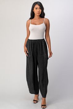 Straight Cotton Linen Pants With Pockets Bottom Raw Moda One Size Black Black Straight Leg Capris With Pockets, Black Straight Leg Harem Pants With Pockets, Black Relaxed Fit Wide Leg Capris, Black Relaxed Fit Ankle-length Capris, Black Wide Leg Relaxed Fit Capris, Casual Black Straight Leg Capris, Black Relaxed Fit Capris With Pockets, Non-stretch Tapered Leg Pants With Pockets, Loose Fit Straight Leg Capris With Pockets