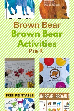 brown bear activities for preschool and prek