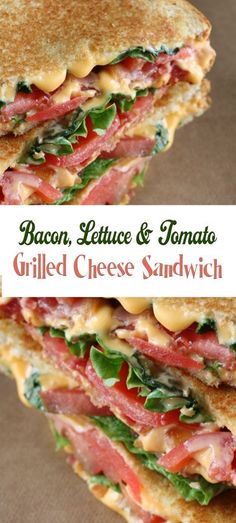 bacon, lettuce and tomato grilled cheese sandwich