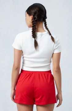 Elevate your court style with PacSun's Standard Basketball Shorts – a perfect fusion of comfort and sporty flair. Crafted with breathable mesh fabric and a relaxed fit and topped off with sporty side stripes, these high-waisted shorts ensure you stay on top of your game while making a statement on and off the basketball court.


	Lined
	12.5" rise
	2" inseam
	High-rise
	Elastic waistband
	Stripes down sides
	Mesh fabric
	Relaxed fit
	100% polyester
	Model is wearing a size small Sporty Moisture-wicking Short-sleeved Top, Sporty Short Tops With Moisture-wicking, Sporty Short-sleeved Moisture-wicking Tops, Summer Fitted Activewear With Ribbed Waistband, Casual Sports Top With Short Length, Casual Sports Top Short Length, Casual Short Sports Top, Sporty Moisture-wicking Short Tops, Sporty Tops With Elastic Waistband For Workout