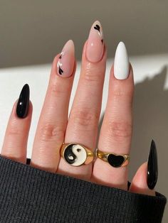 One Nail Art, Mandel Nails, Acrylic Nails Coffin Short, Cute Nail Art