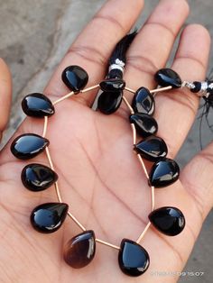 Description :  Gemstone : Black Onyx Size : 15X11X5 to 13X10X5 MM Shape : Pear Weight : 102 Carat Pieces : 15 (100% NATURAL GEMSTONE) ALL TYPES OF FACETED BEADS ARE AVAILABLE HERE. (YOU WILL GET THE SAME PRODUCT AS YOU SEE IN THE PHOTO. BECAUSE WE HAVE CLICKED PHOTOS OF ALL THE PRODUCTS IN NATURAL SUNLIGHT) PLEASE SEE ANNOUNCEMENT ON SHOP HOME PAGE FOR CURRENT INFORMATION ON DEALS, OFFERS, AND SHIPPING. WE DEAL IN ALL KIND OF SEMI PRECIOUS BEADS AND STONES AND JEWELRY (IN EVERY SHAPE AND SIZE ) AS PER DEMAND.  WE ARE DAILY ADDING NEW PRODUCTS IN OUR STORE. SO KEEP COMING BACK TO SEE MORE GREAT DEALS. SHIPPING SERVICES :                                         NORMALLY, WE PLACE PARCELS THROUGH THE INDIAN POST OFFICE AND APART FROM THIS WE ALSO HAVE EXPRESS Precious Beads, Semi Precious Beads, Onyx Bead, Faceted Bead, Black Onyx, Natural Stone, Gemstone Beads, Natural Stones, Semi Precious