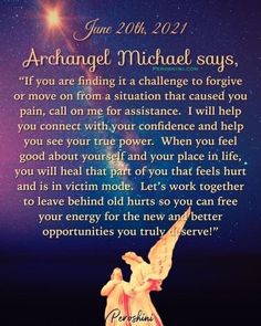 an angel statue with the message for michael says