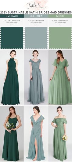 bridesmaid dresses with different colors and styles