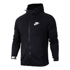 Nike Athleisure Casual Sports Logo Printing Hooded Jacket Black 861743-010 (Men's) Breathable Sportswear Outerwear For Streetwear, Urban Style Track Jacket For Sports, Casual Breathable Hooded Track Jacket, Urban Hooded Activewear For Sports, Casual Hooded Breathable Track Jacket, Functional Sports Hooded Jacket, Technical Hooded Activewear For Streetwear, Breathable Casual Sports Outerwear, Athleisure Hooded Jacket For Outdoor Activities