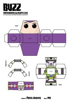 an origami paper toy that looks like the character buzzz