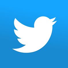 a white twitter logo on a blue background