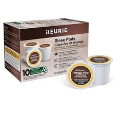 keurig coffee pods are shown in front of the box and on the side