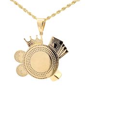 Diamond Roulette Pendant Available With These Specifications: Metal: 10K Gold Color: Yellow, White Weight: 8.61 Grams Stones: Natural Diamonds Clarity: I Color: G-H Shape: Round CTW: 1.87 14k Yellow Gold Jewelry With Bling, 14k Gold Yellow Gold Jewelry With Bling, Yellow Gold 14k Bling Jewelry, 14k Yellow Gold Bling Jewelry, 14k Gold Jewelry With Bling, Yellow Gold Bling Pendant Necklace, Diamond Clarity, 10k Gold, Yellow White