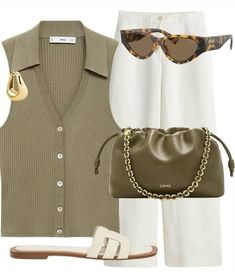 Olive Green Outfit, Outfit Links, Chic Clothing Style, Olive Top, Effortlessly Chic Outfits, Zara Fashion, Classy Work Outfits, Stylish Work Outfits, Trendy Fashion Outfits