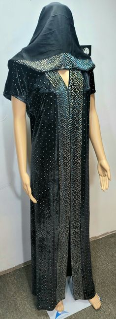 Original Dubai Velvet Kimono, directly shipped from Dubai. Material of this abaya is Velvet. Black color with rhinestones down the front and back. CHEST SIZES ARE PROVIDED IN INCH IN THE DROP-DOWN BAR. For example, size 54 (Chest 44-45) means Abaya length is 54 inches and chest is 44 to 45 inches. expect 1   inch + or - due to stitching reason.  We believe in providing Real Pictures and videos of the products. With Real Pictures, you can trust that what you see is what you get. Say goodbye to stock photos and hello to authentic product visuals that truly showcase the unique features of our products.  Our abayas/kimonos are meant to be loose fit but a belt is included for necessary adjustments. Reach out to us for any queries. ☆ We are a USA based small business. ☆ Free shipping anywhere wi Velvet Abaya, Eid Abaya, Abaya For Women, Abaya Kimono, Dress Abaya, Dubai Abaya, Velvet Kimono, Abaya Dress, Unique Features