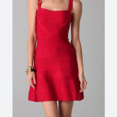 Perfect Party Dress. A-Line Cut Flattering On All Figures. Square Neckline Looks Great On All Bust Sizes. The Fabric Doesn't Wrinkle And The Cut Is Slimming. Elegant Red Bandage Dress For Evening, Elegant Red Bandage Dress For Date Night, Red Sleeveless Bandage Dress For Evening, Red Mini Length Bandage Dress For Evening, Red Mini Bandage Dress For Evening, Red Bandage Dress For Summer Evenings, Herve Leger Dress, A Line Cut, Dress A Line