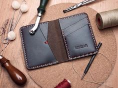 Horween Chromexcel, Diy Wallet, Leather Art, Handmade Leather Wallet, Leather Bifold Wallet, Leather Wallets, Leather Projects, Stitching Leather