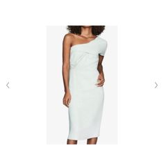 Gained A Bit Weight Since I Got This Dress And Unfortunately I No Longer Fit Into It. Brand New With Tags Luxury Pre-draped One-shoulder Midi Dress, Reiss Dress, Reiss Jennah Dress, Reiss White Dress, Reiss Women, Navy Blue Mini Dress, Dress Drape, Knitted Bodycon Dress, Pink Formal Dresses